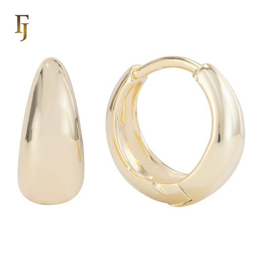 Pendientes huggie de oro rosa