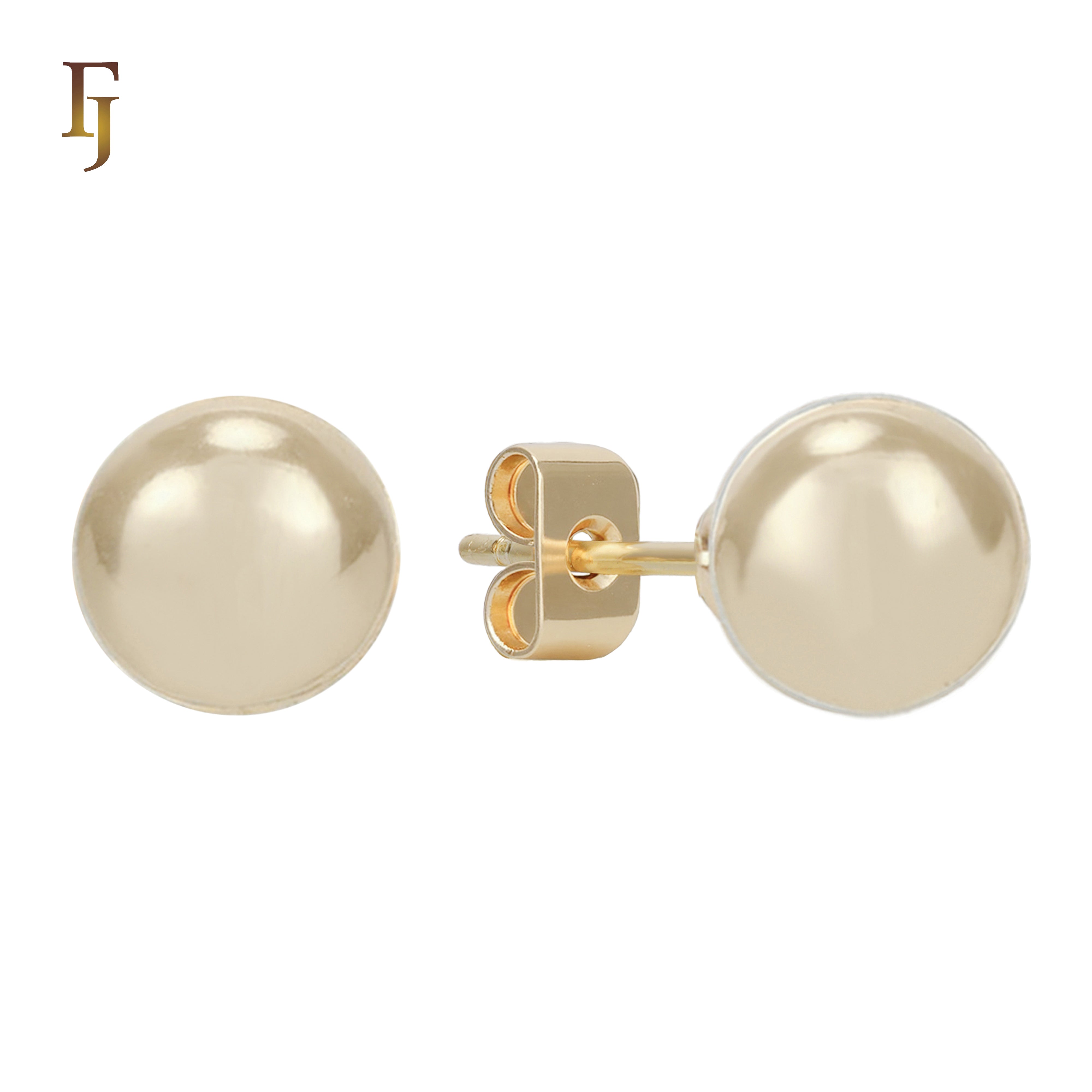 Minimalist Gold Plated Ball Stud Earrings for Daily Wear and Layered Ear Piercing Styles