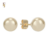 Minimalist Gold Plated Ball Stud Earrings for Daily Wear and Layered Ear Piercing Styles
