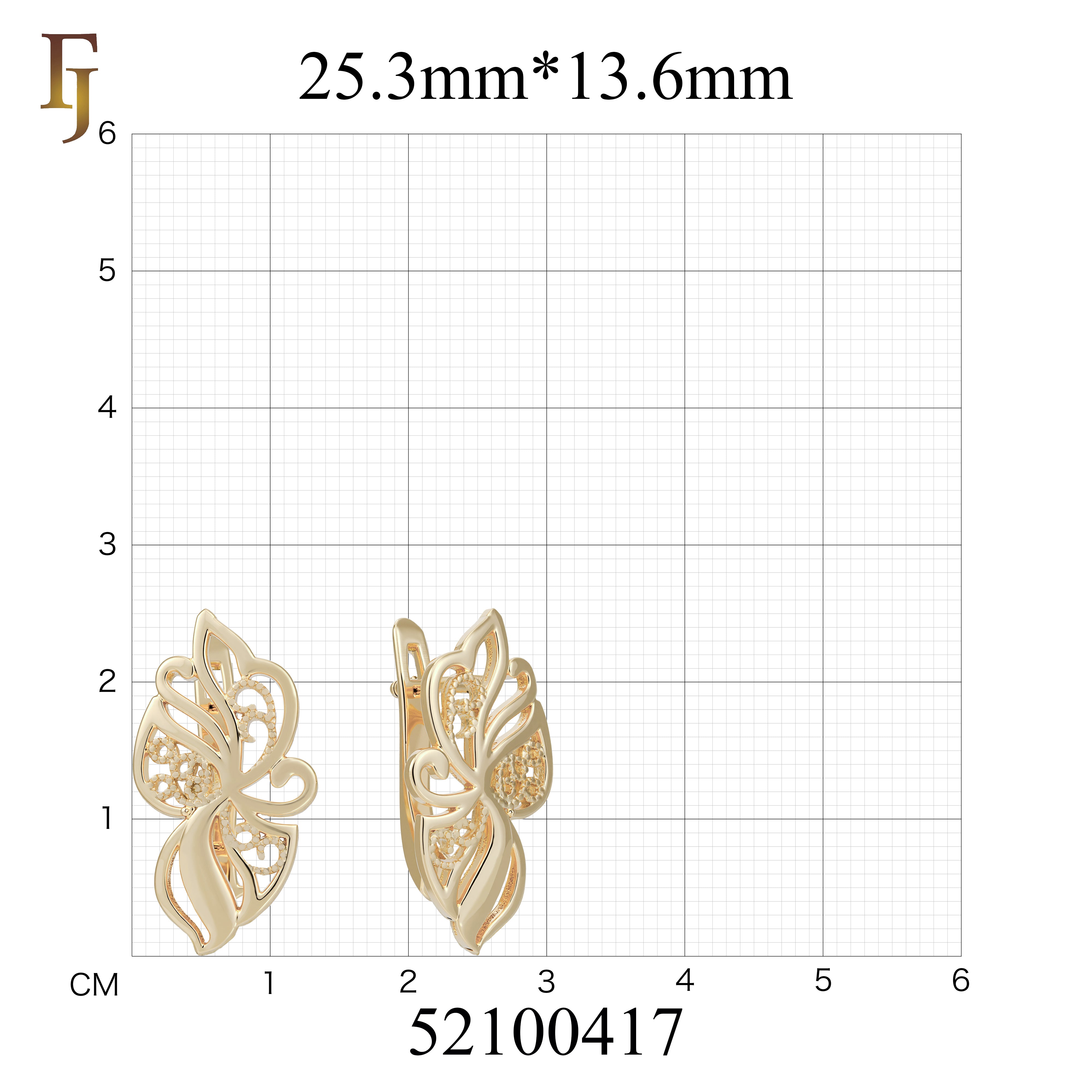 Pendientes flor mariposa en Oro de 14K, baño de Oro rosa colores