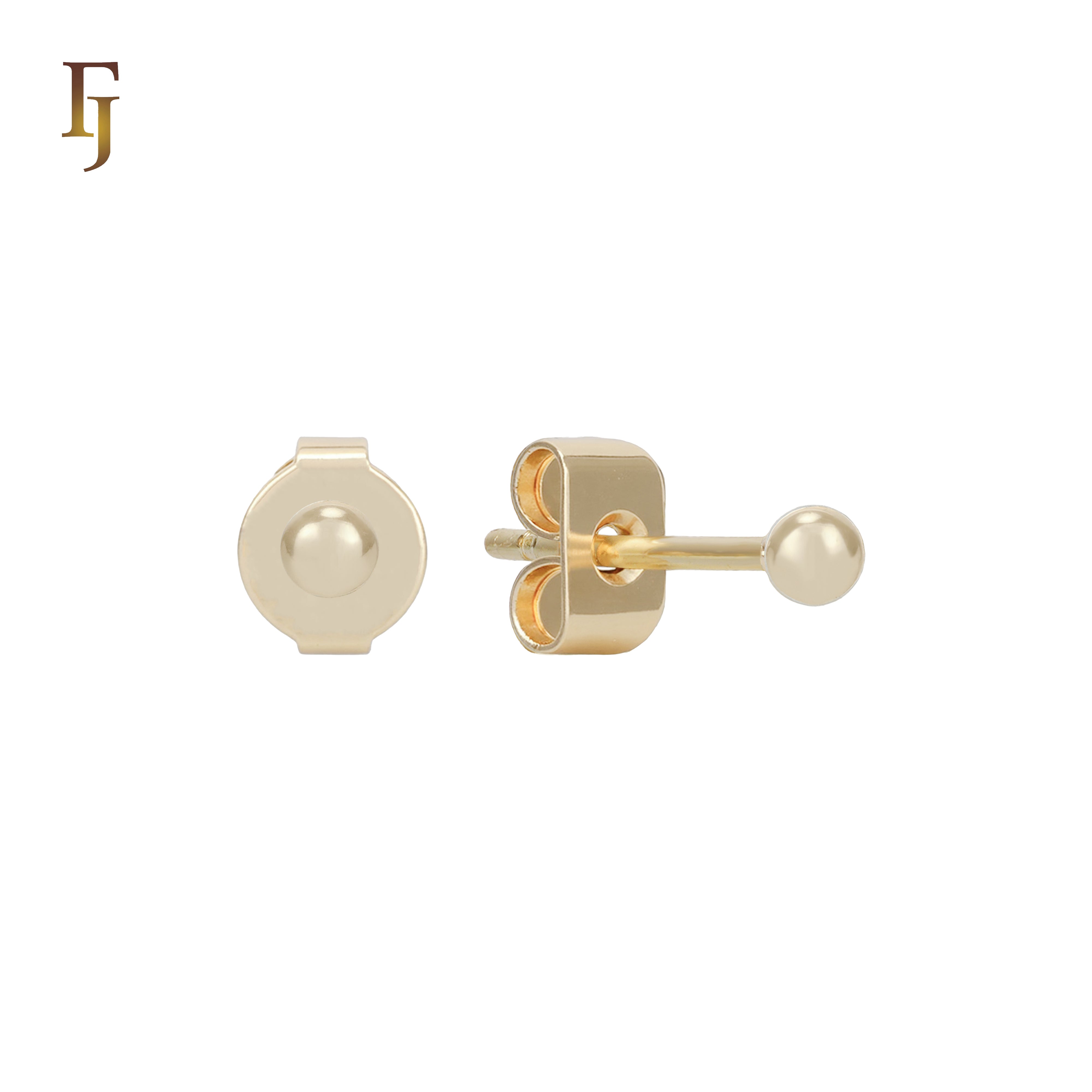 Minimalist Gold Plated Ball Stud Earrings for Daily Wear and Layered Ear Piercing Styles
