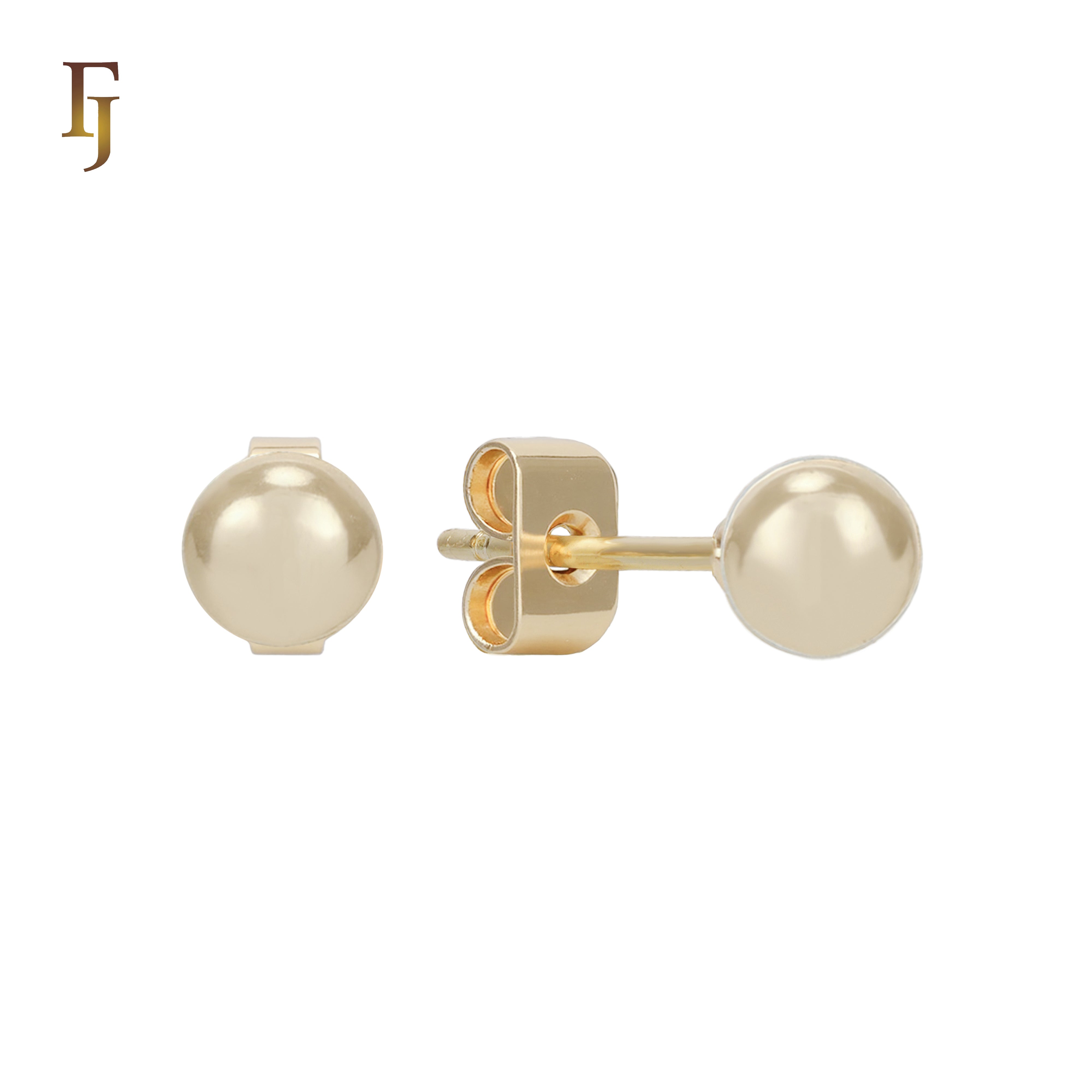 Minimalist Gold Plated Ball Stud Earrings for Daily Wear and Layered Ear Piercing Styles