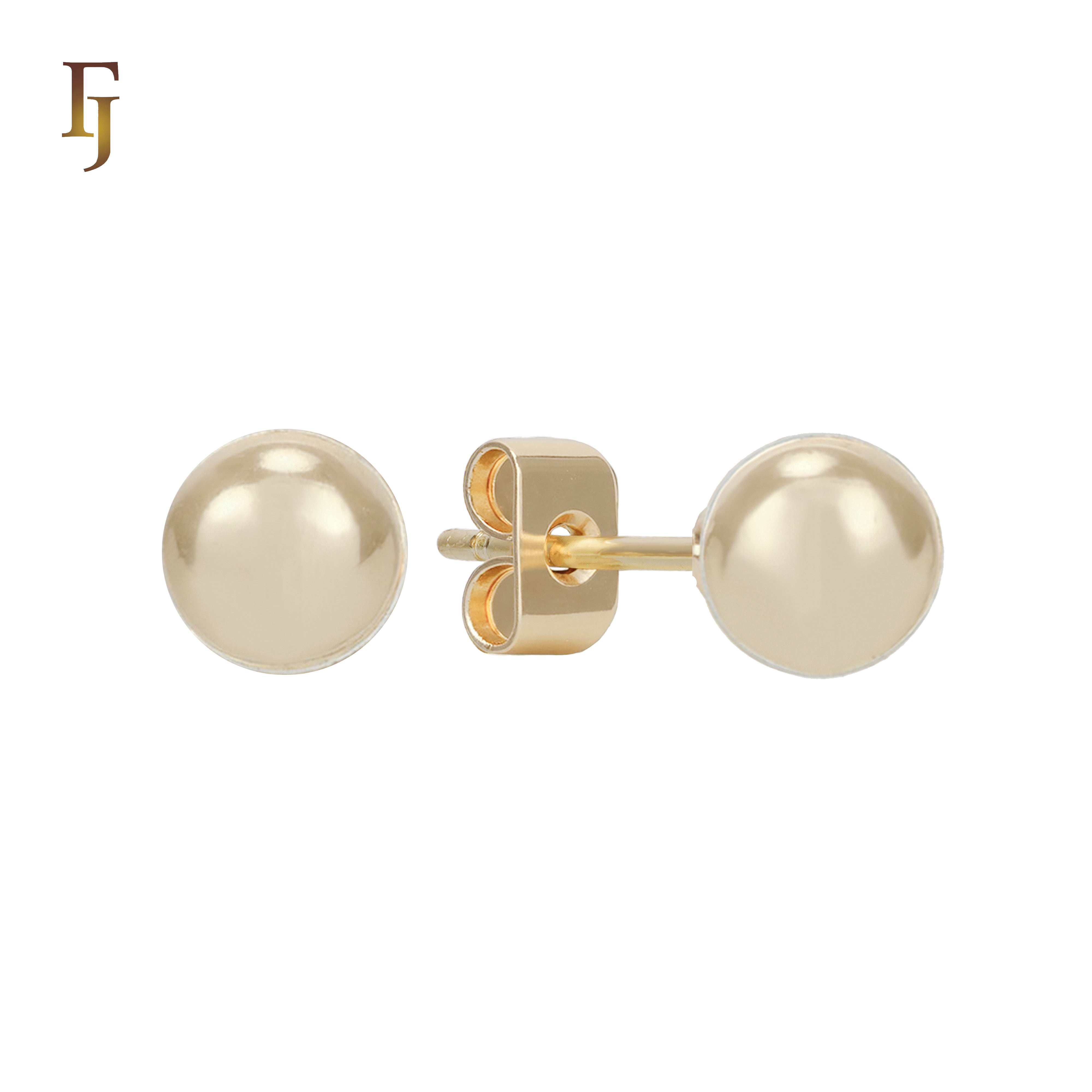 Minimalist Gold Plated Ball Stud Earrings for Daily Wear and Layered Ear Piercing Styles