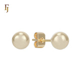 Minimalist Gold Plated Ball Stud Earrings for Daily Wear and Layered Ear Piercing Styles