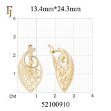 Pendientes en Oro de 14K, baño de Oro Rosa colores