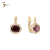 Серьги-галочки Oval Cluster из 14-каратного золота, покрытие розового золота