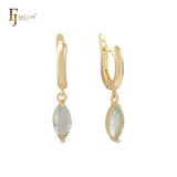 Серьги-капли Solitaire Marquise из 14-каратного золота, розового золота, белого золота