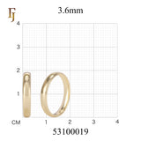 Anillos de boda de 3,5 mm chapados en Oro Blanco, Oro de 14 quilates, Oro de 18 quilates, Oro Rosa
