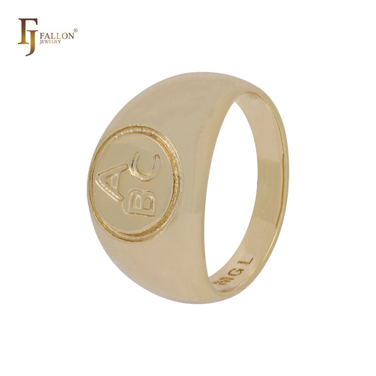 Глянцевая печатка 10,3 мм от ABC Children's Kid 14K Gold Child Rings