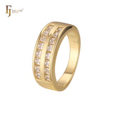 Anéis empilháveis em ouro 18K, ouro branco, cores banhadas a ouro 14K