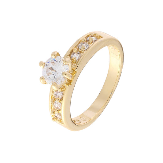 Anéis empilháveis folheados a ouro 14K, ouro 18K, ouro branco