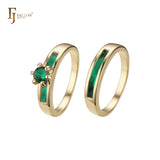 Anillos apilables en colores Oro 18K, Oro Blanco, Baño Oro 14K
