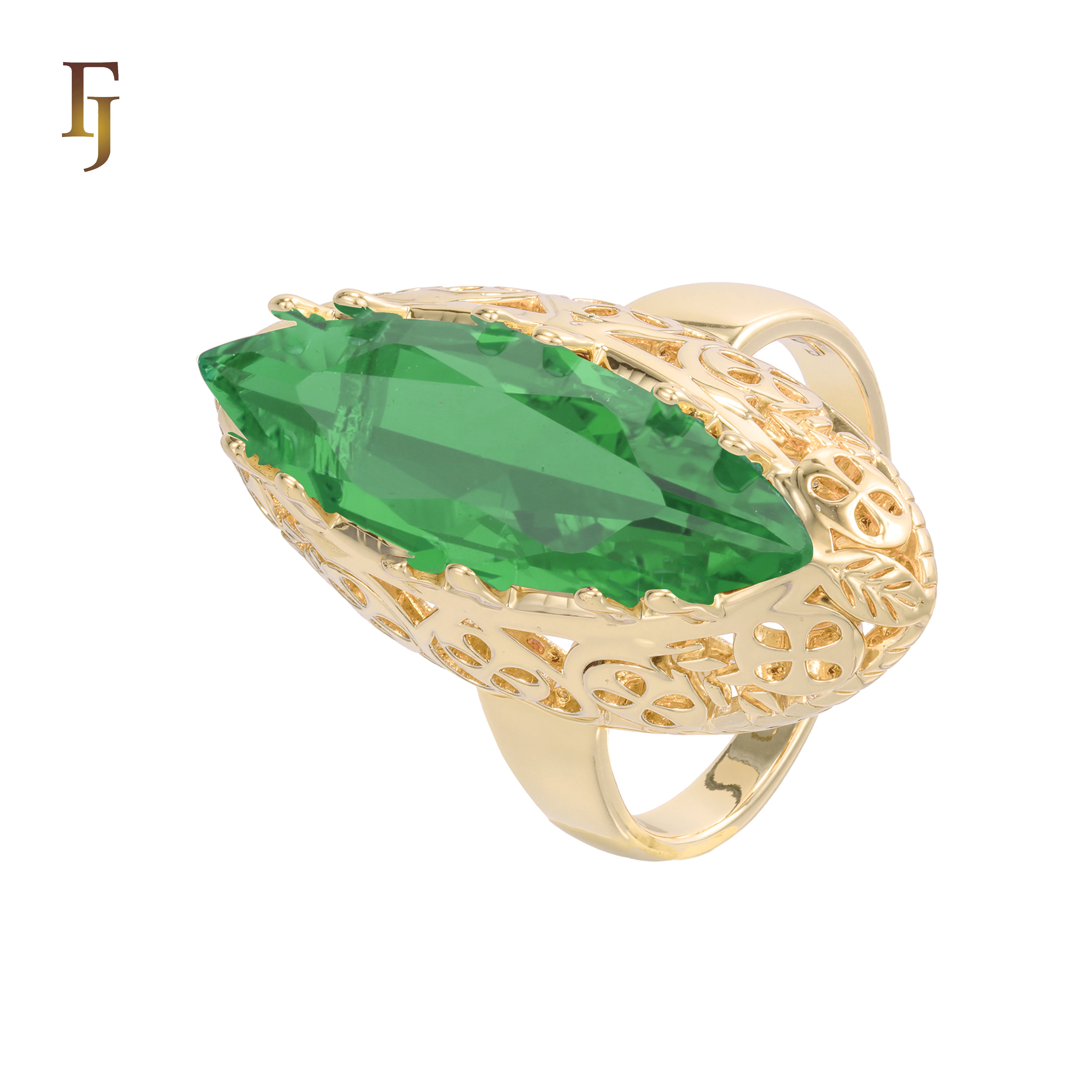 .Trend Luxurious Horse Eye Marquise Solitaire CZ 585 Oro rosa, anillos de oro de 14 quilates