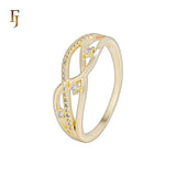Anillos de boda adoquines en oro de 18 quilates, oro de 14 quilates, colores de baño de oro rosa
