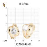 Anillos de moda lujosos de solitario con circonita blanca en oro de 14 quilates y oro rosa.