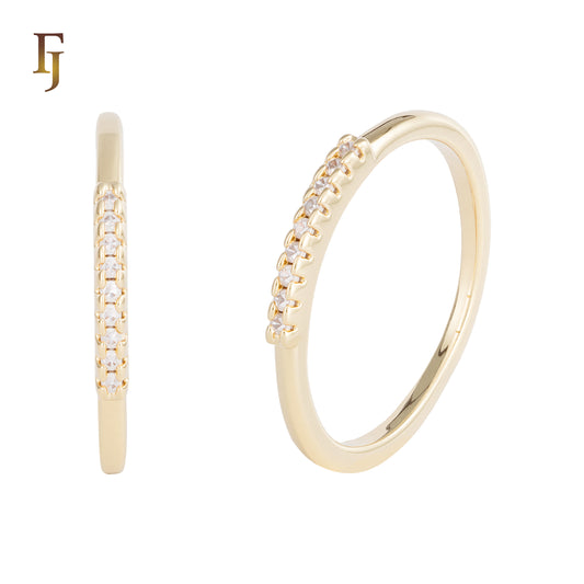 Anillos de boda de oro de 14 quilates adoquín