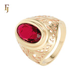 .Ojo de Ópalo - Anillos de mujer con solitario de piedra grande en colores chapados en oro de 18 quilates, oro de 14 quilates y oro rosa