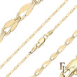 Classic Lace Sequin chains plated in 14K Gold, Rose Gold, two tone