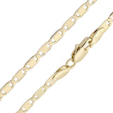 Mariner link curved ripple hammered 14K Gold, Rose Gold, two tone chains YIAKQ