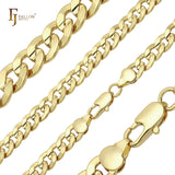 Barra central com ranhuras em ouro 14K, ouro rosa, corrente bicolor