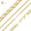 Spiga wheat tire hammered chains plated in 14K Gold, two tone, White Gold