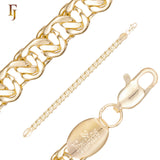 Cable Snail link chains 14K Gold, White Gold-Plated Chain Necklace 4mm-8mm – Classic Oval Link Chain for Men & Women | FJ Jewelry