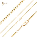 🔥 Thin Box link chains plated in 14K Gold, Rose Gold, White Gold