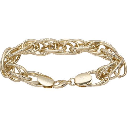 Correntes de corda marteladas banhadas a ouro 14K