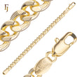 Cadenas martilladas de flanco cubano estilo Miami chapadas en Oro 14K, oro rosa