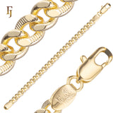 Cadenas martilladas de flanco cubano estilo Miami chapadas en Oro 14K, oro rosa