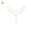 Italian Virgin of Guadalupe Catholic Rosary Necklace (Faceted Disco Beads) plated in 14K Gold, 14K Gold two tone