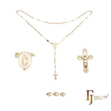 Collar Rosario Católico Virgen de Guadalupe Italiano bañado en Oro 18K, Oro 14K, Oro 14K bicolor