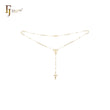 Italian Virgin of Guadalupe Catholic Rosary Necklace (Filigree Lantern Beads) plated in 14K Gold two tone