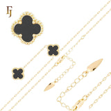 Classic Clover Beaded Four 2 Pieces Necklaces Chain