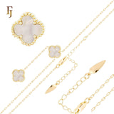 Classic Clover Beaded Four 2 Pieces Necklaces Chain