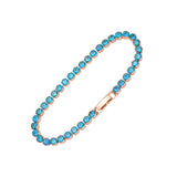 Pulseras Cluster de tenis de lujo chapadas en Oro de 14K, colores Oro Rosa