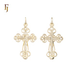 Orthodox Crucifix Pendant with Jesus Icon – Gold-Plated Religious Cross for Men and Women | FJ Fallon Jewelry