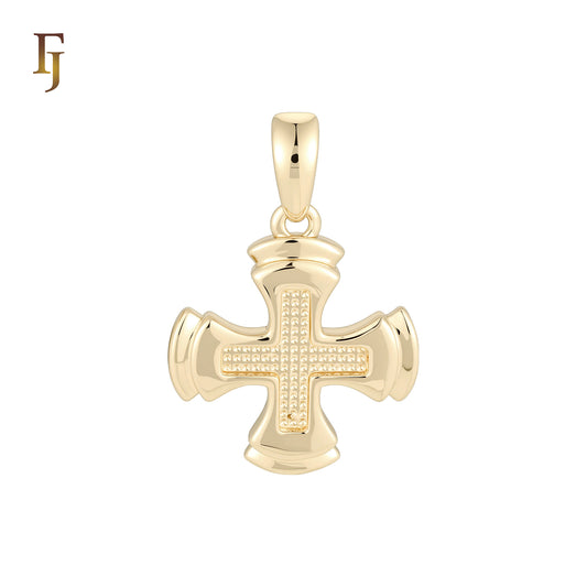 Cross Pattée 14K Gold Maltese Style Cross Pendant Religious