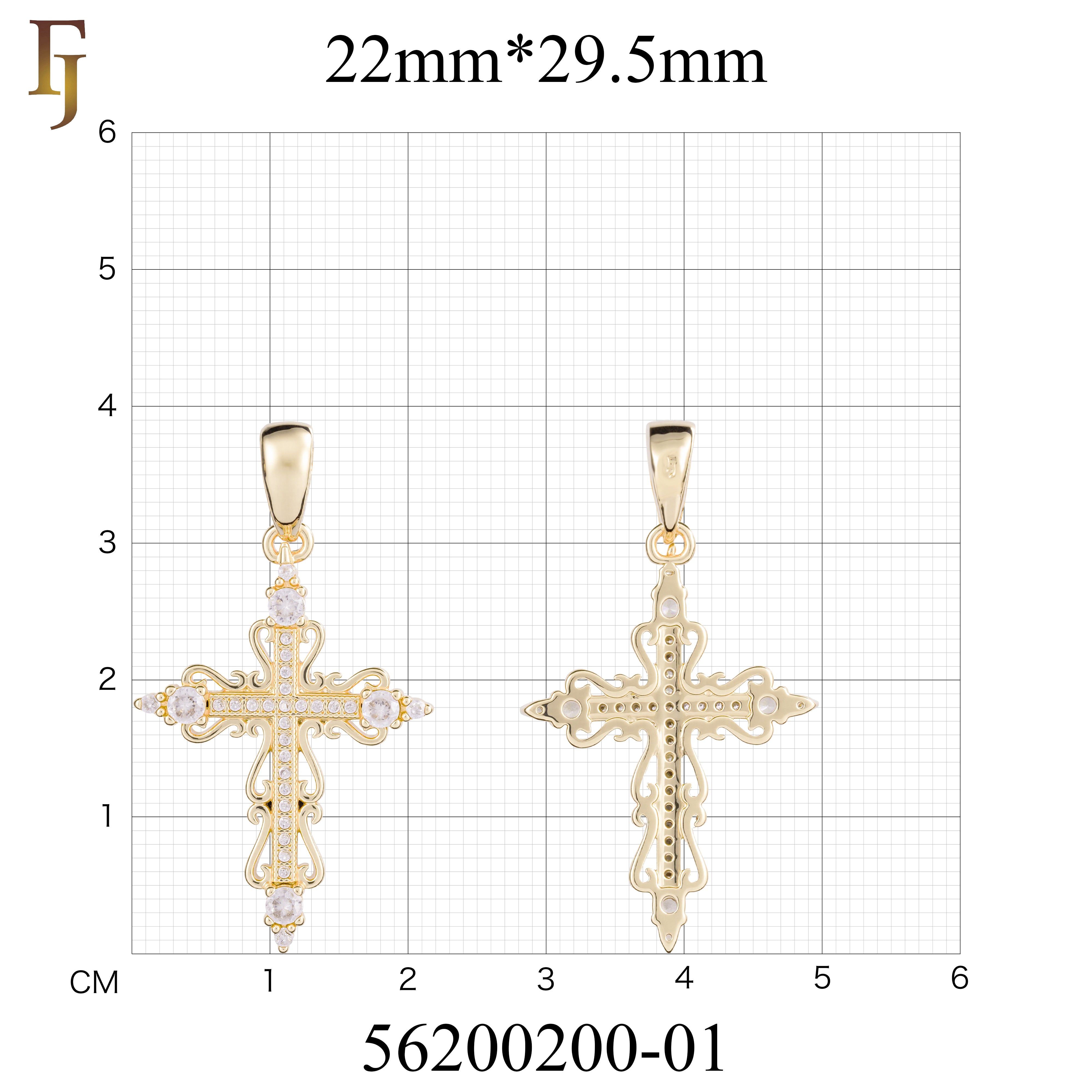 Orthodox Cross Pendant Collection – Religious Gold-Plated Charms with CZ Stones for Faith & Gifts