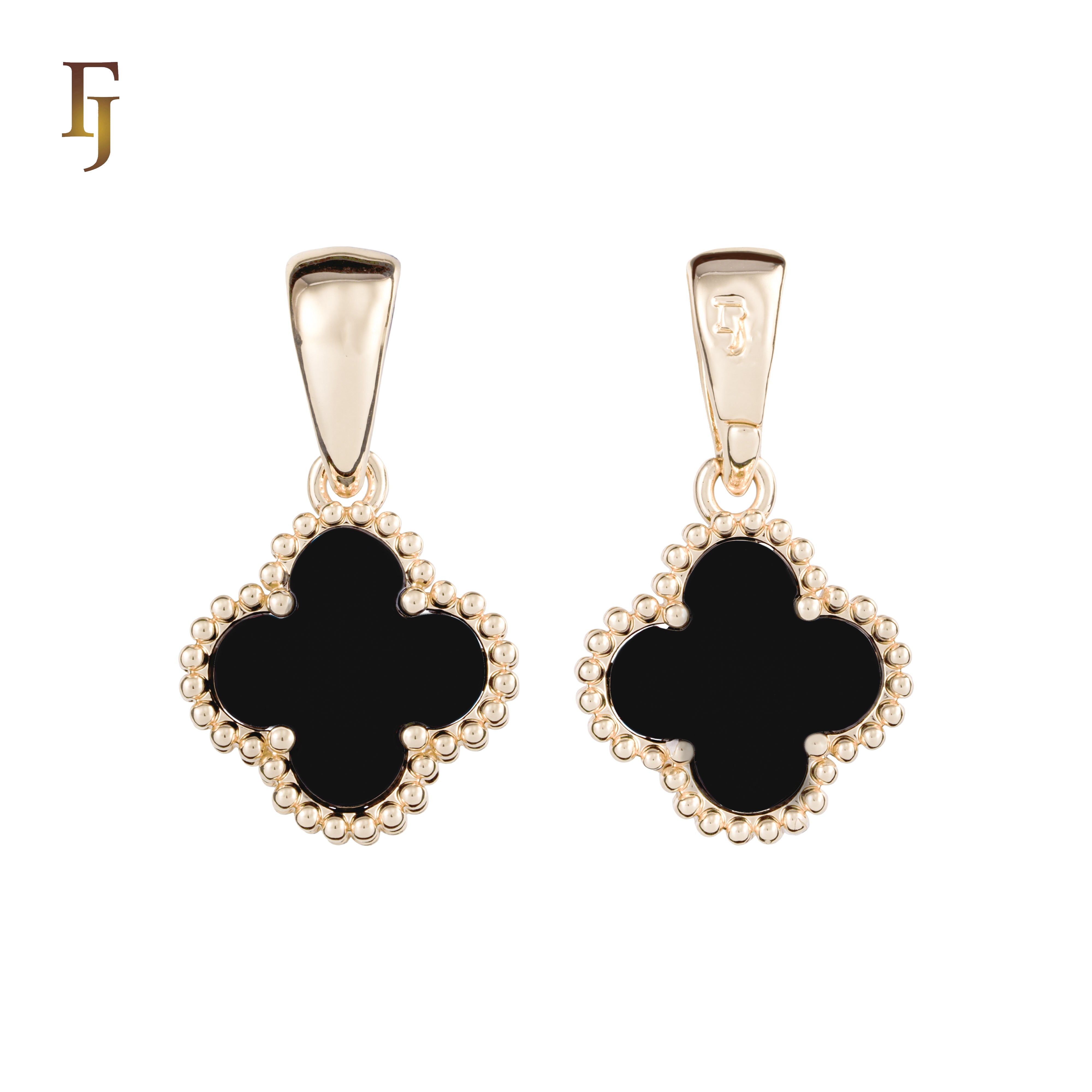 Подвеска Lucky Colorful Clover из розового золота, золота 14 карат и белого золота