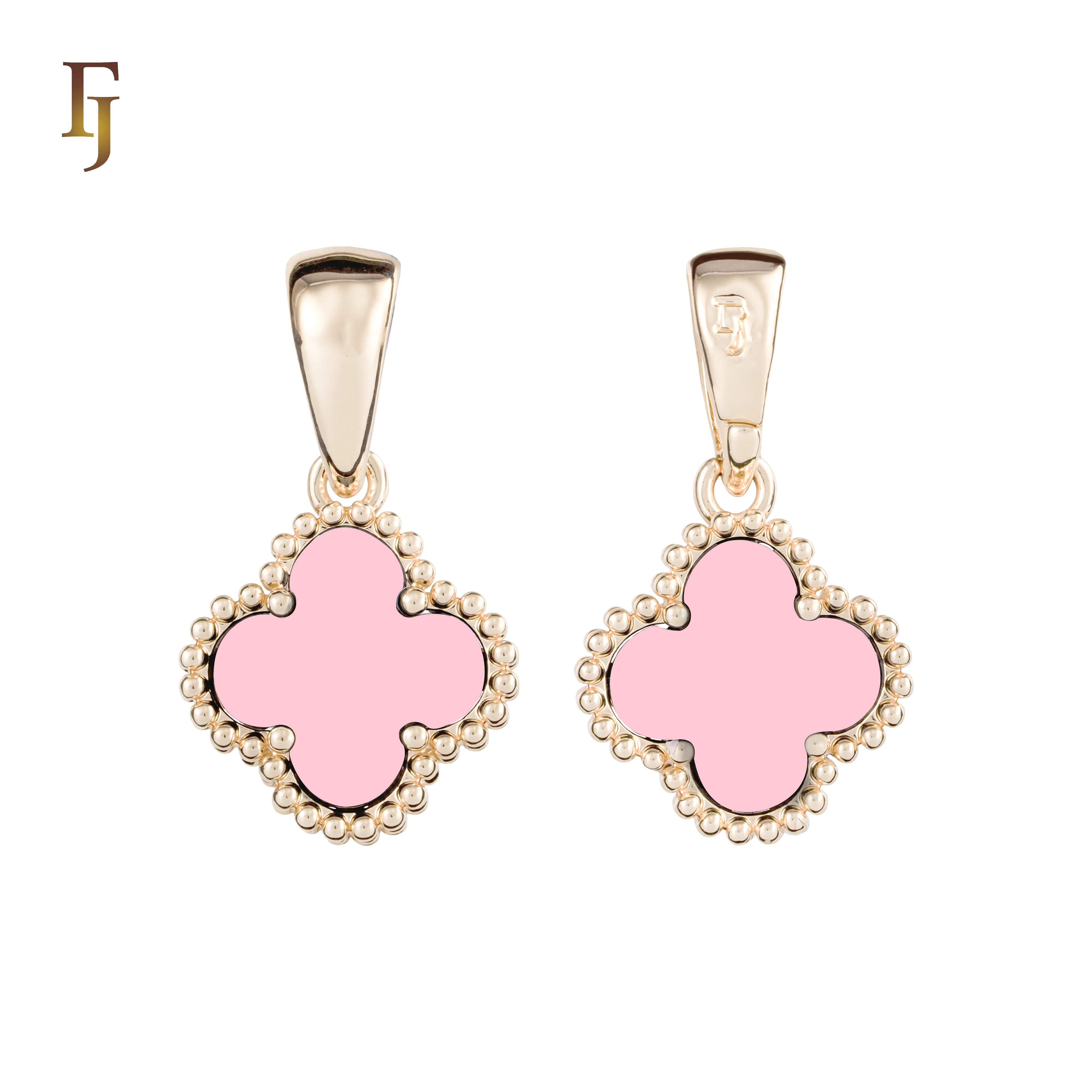 Подвеска Lucky Colorful Clover из розового золота, золота 14 карат и белого золота