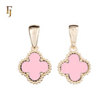 Подвеска Lucky Colorful Clover из розового золота, золота 14 карат и белого золота