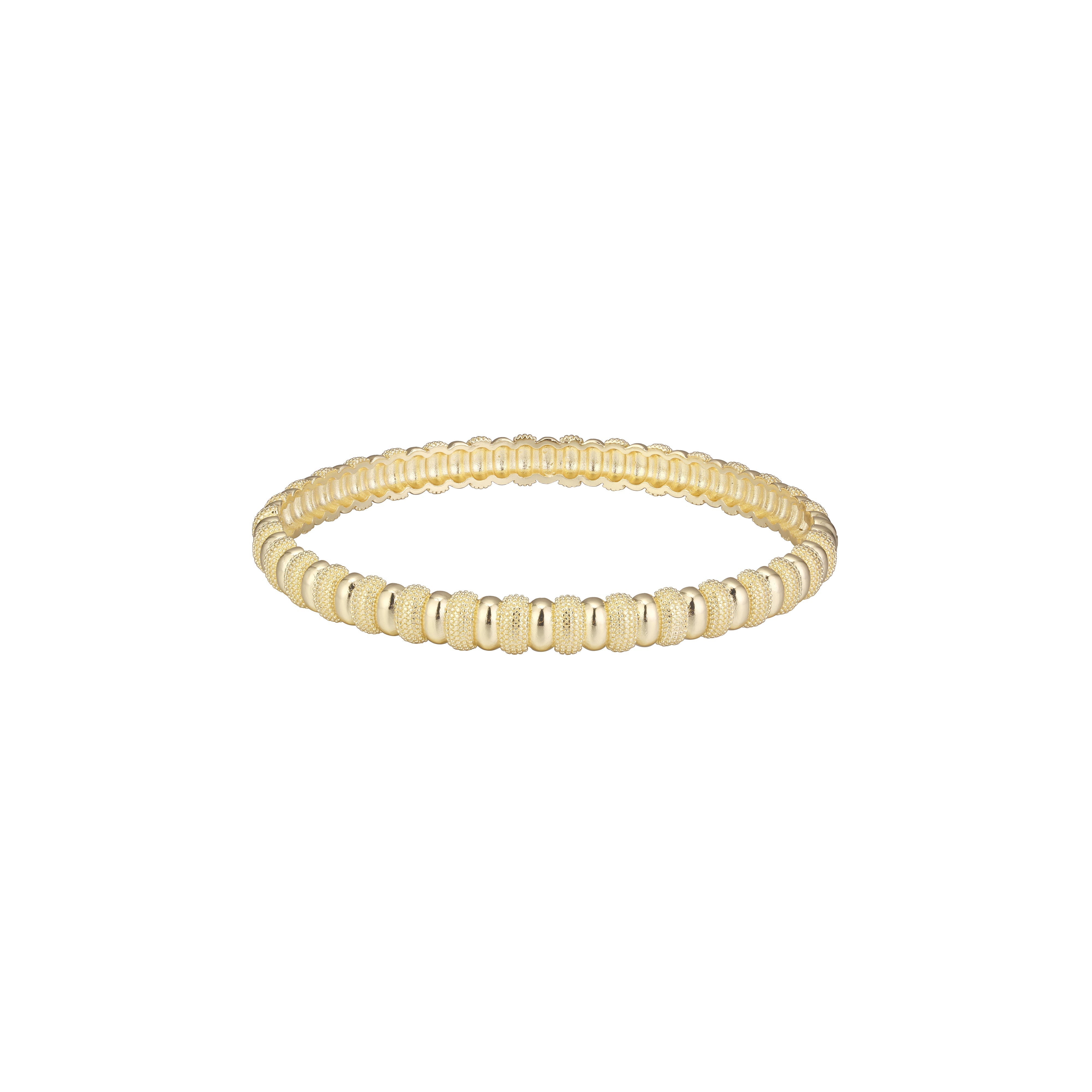 Pulseras apilables de oro de 14 k y oro rosa