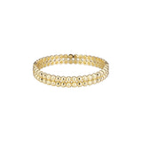 Capas de cuentas dobles Pulseras de oro rosa y oro de 14 quilates