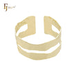 Brazalete rectangular abierto de oro de 14 quilates