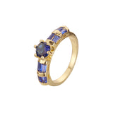 Ultra-luxuri?se Halo-Ringe mit wei?em Zirkonia, plattiert mit 14 Karat Gold