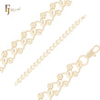 Doppelperlen und Eimerperlen 14K Gold Fancy Link Armbänder