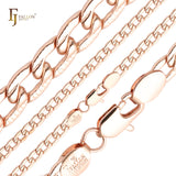 Flank tire hammered Rose Gold Curb Chain