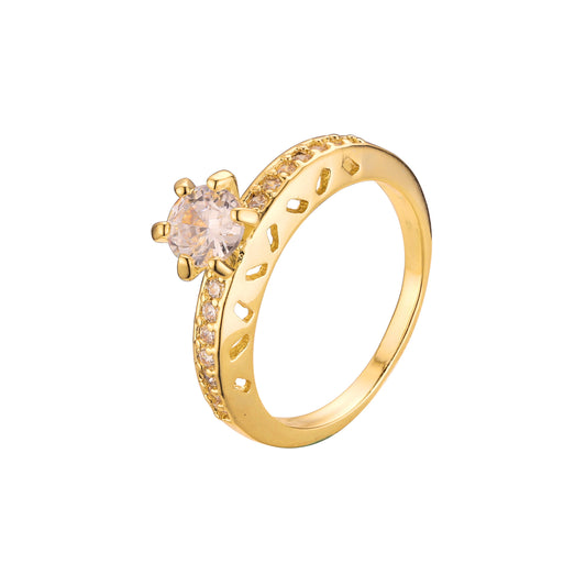 Anillos apilables en colores Oro 18K, Oro Blanco, Baño Oro 14K