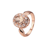 Anillos de halo de oro rosa
